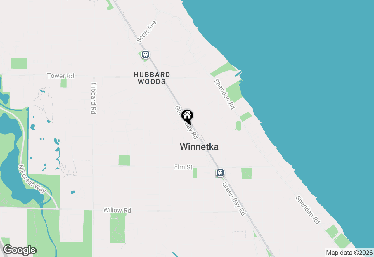 Map of 688 Greenbay Road, Winnetka, IL 60093