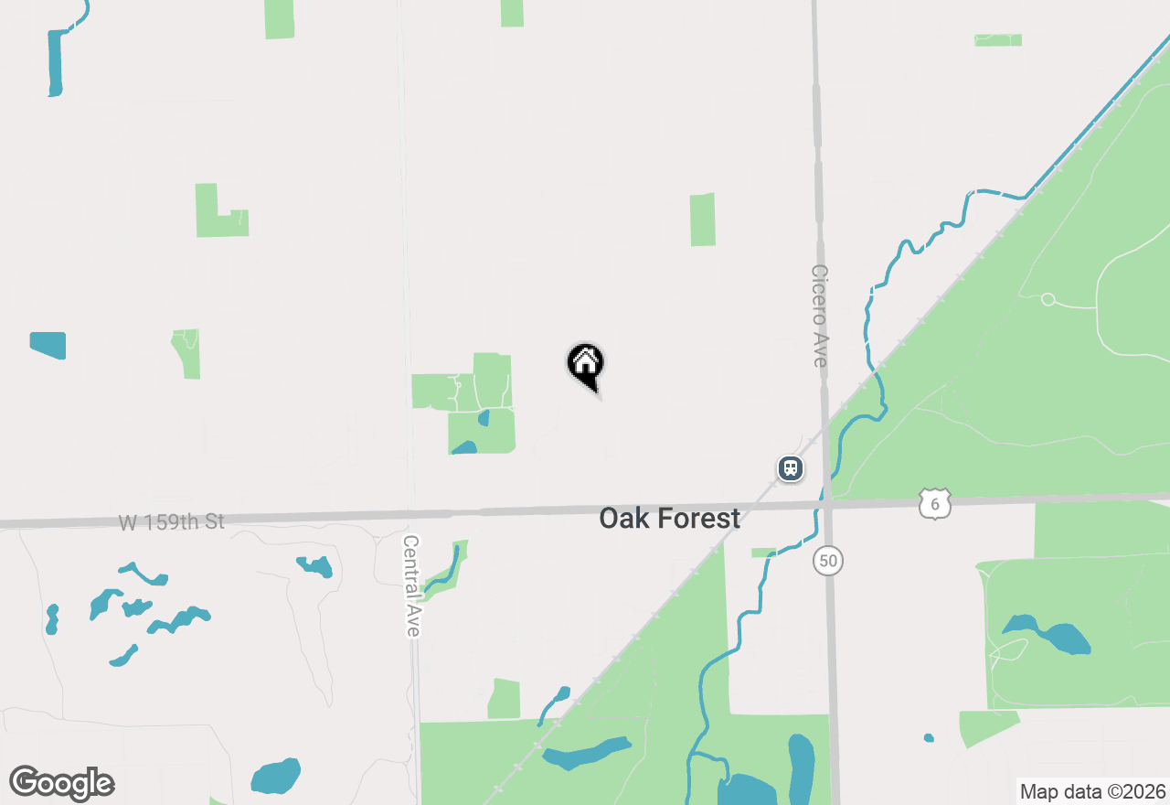 Map of 15642 Latrobe Avenue, Oak Forest, IL 60452