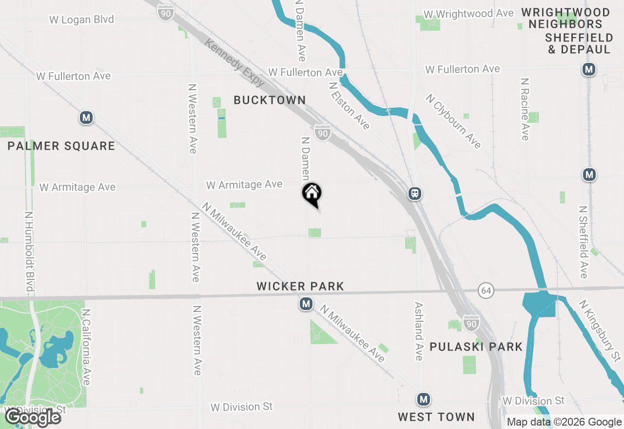 Map of 1951 W Cortland Street #2, Chicago, IL 60622