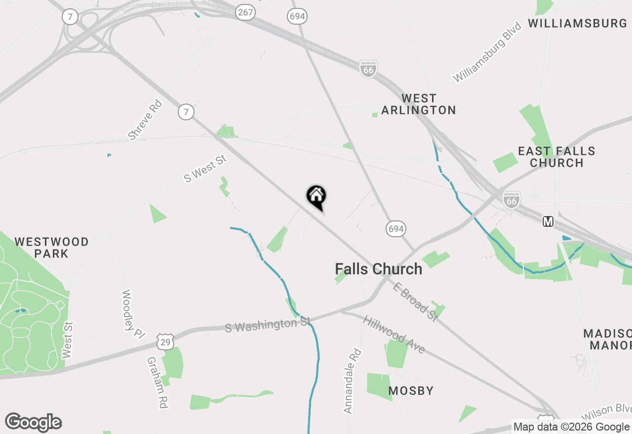 Map of 444 W Broad Street #515, Falls Church, VA 22046