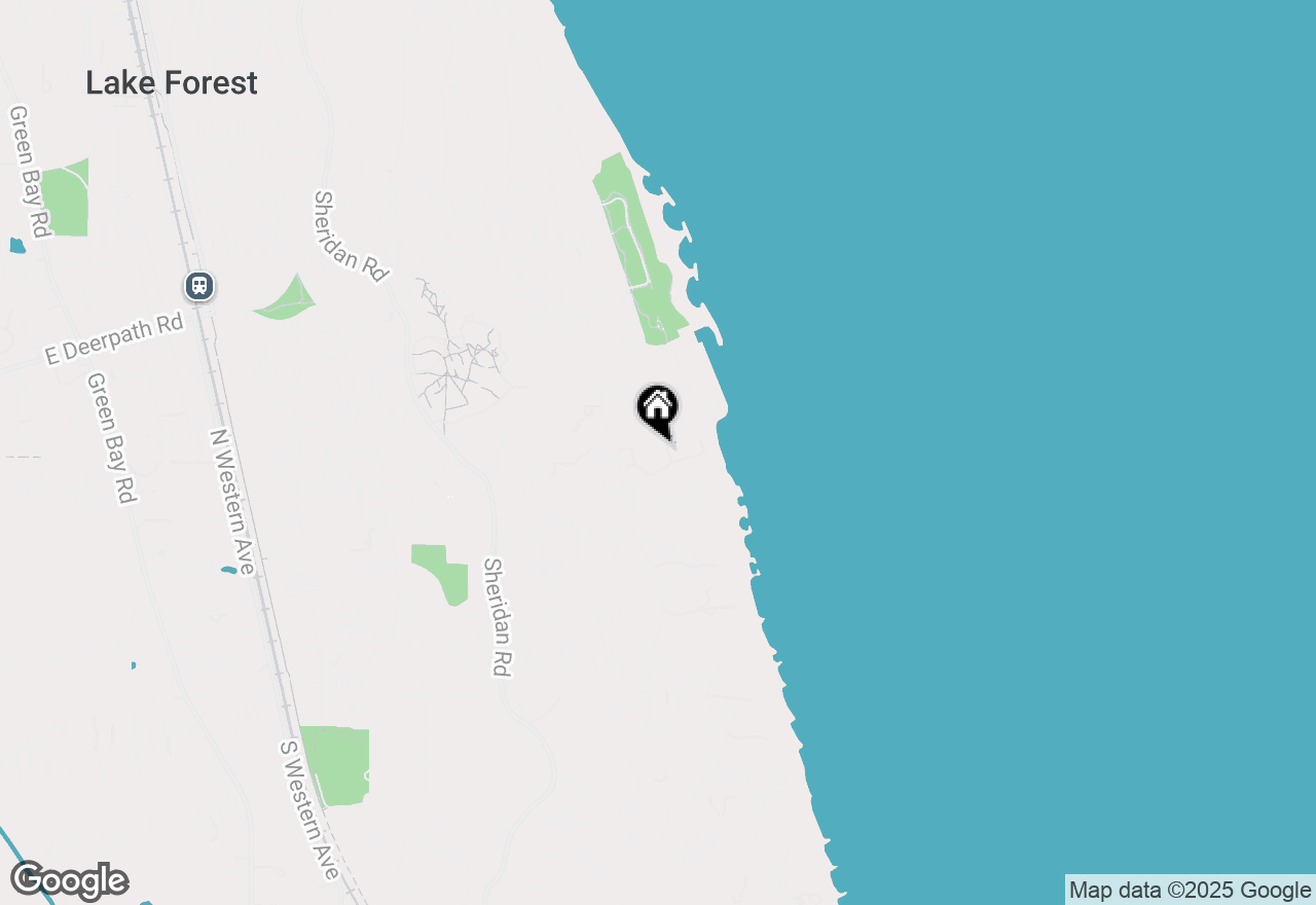 Map of 417 N Mayflower Road, Lake Forest, IL 60045