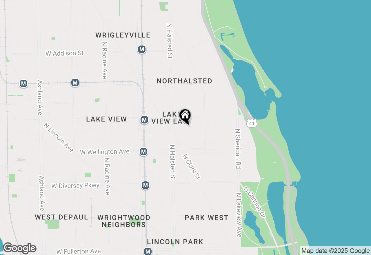 Map of 707 W Briar Place #1W, Chicago, IL 60657