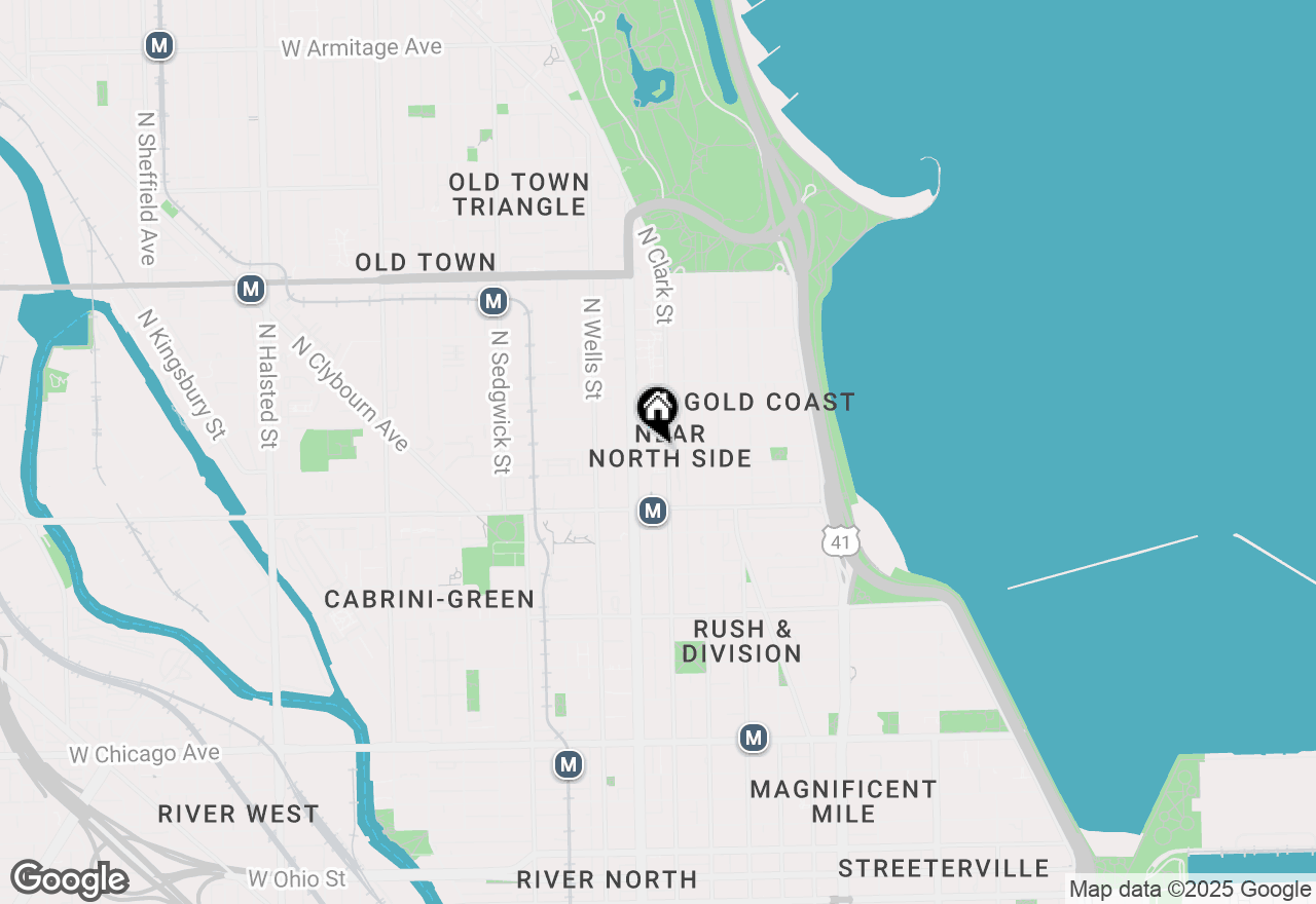 Map of 123 W Goethe Street #123, Chicago, IL 60610