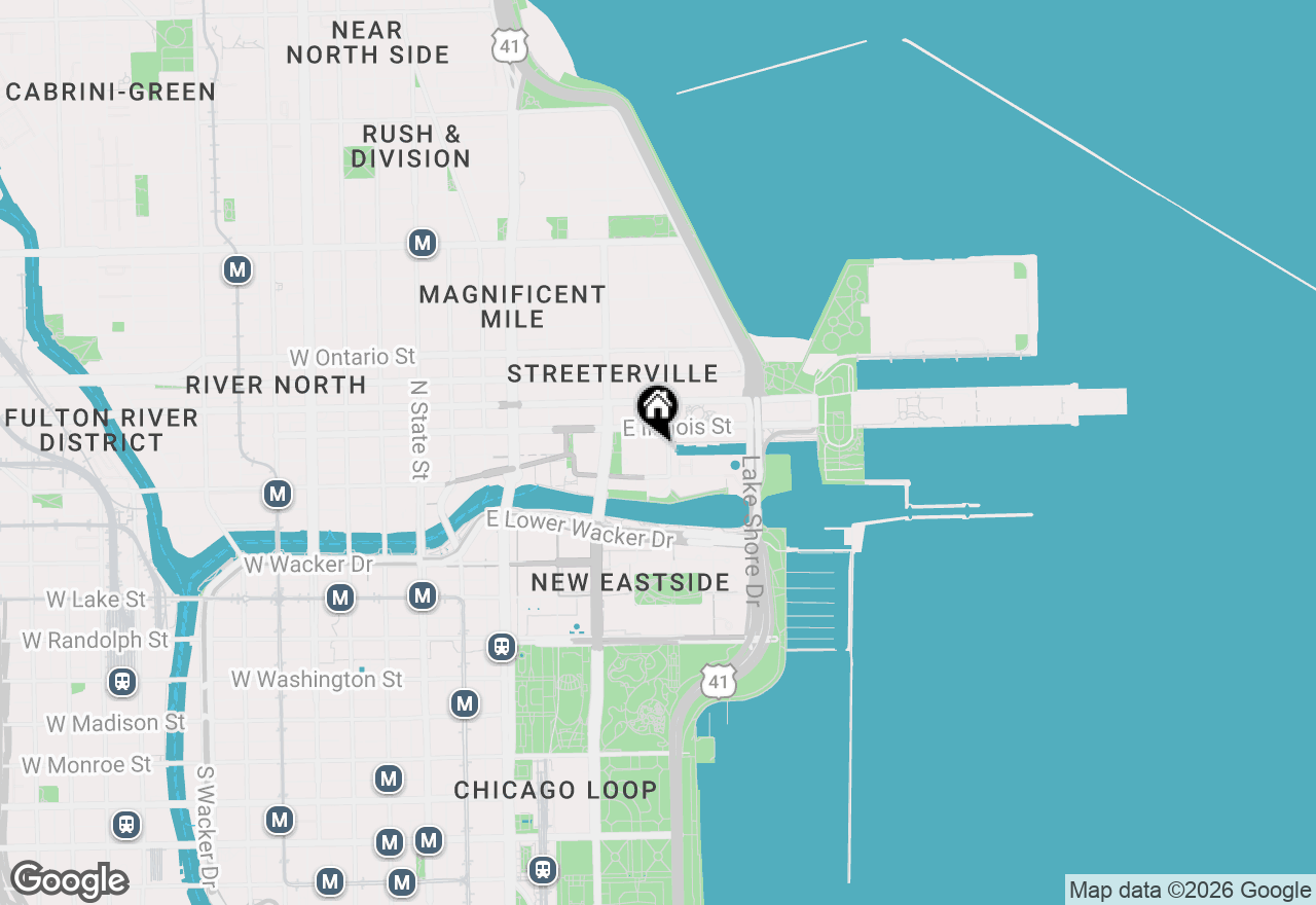 Map of 480 N Mcclurg Court #341, Chicago, IL 60611