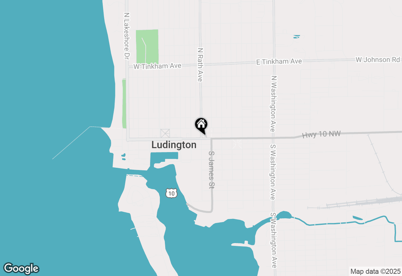 Map of 106 N Rath Avenue, Ludington, MI 49431