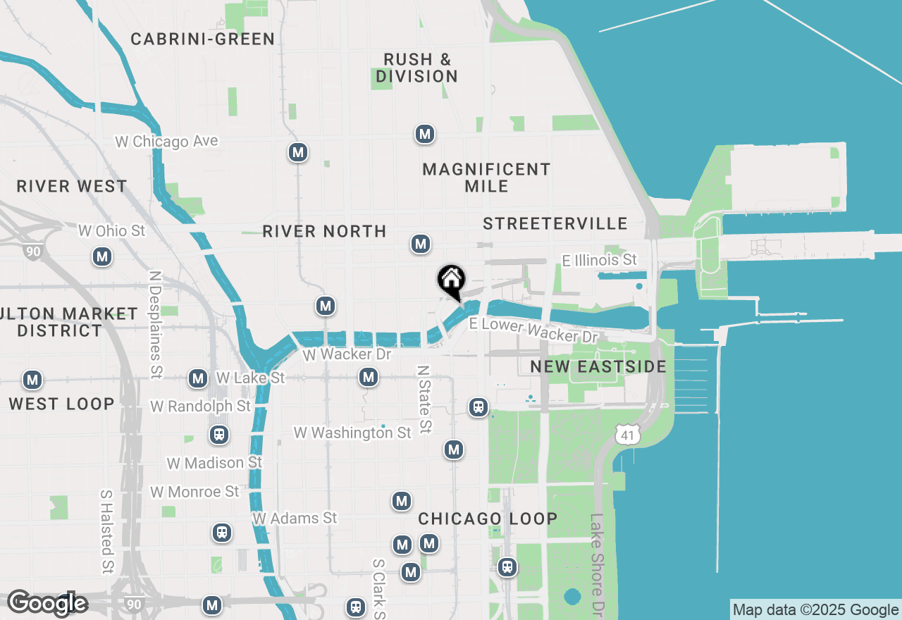 Map of 401 N Wabash Avenue #69E, Chicago, IL 60611