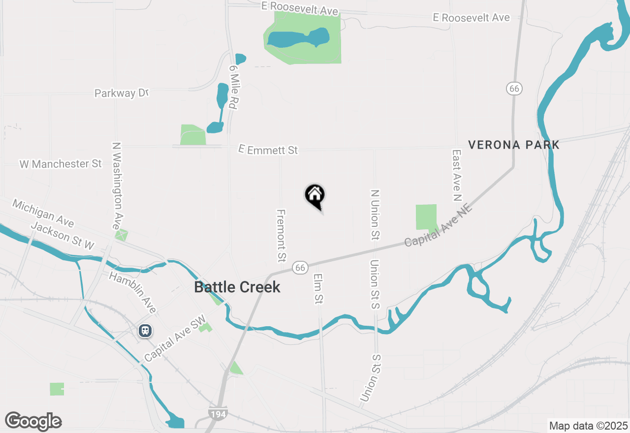 Map of 94 Chestnut Street, Battle Creek, MI 49017