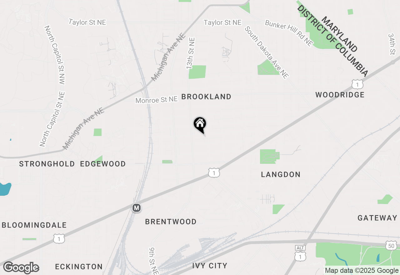 Map of 1327 Irving Street Ne, Washington, DC 20017