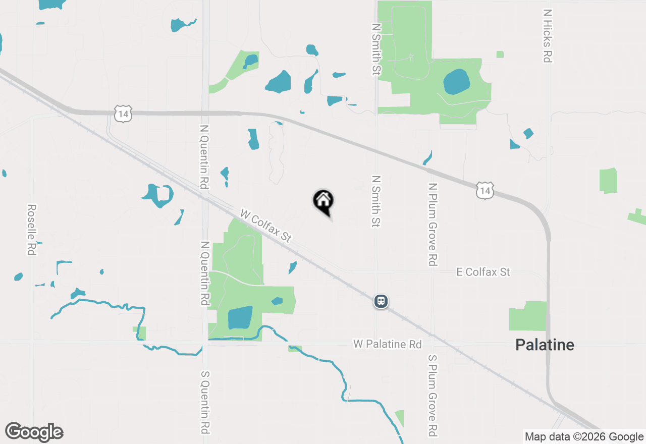 Map of 413 N Chestnut Street, Palatine, IL 60067