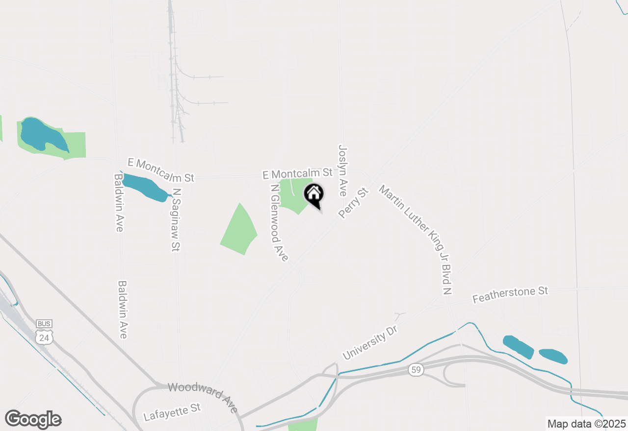 Map of 141 Oliver Street, Pontiac, MI 48342