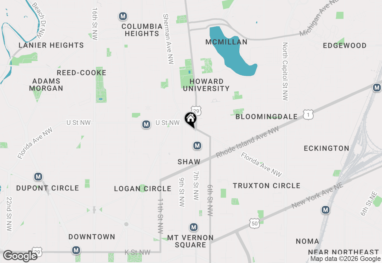 Map of 1911 8th Nw, Washington, DC 20001