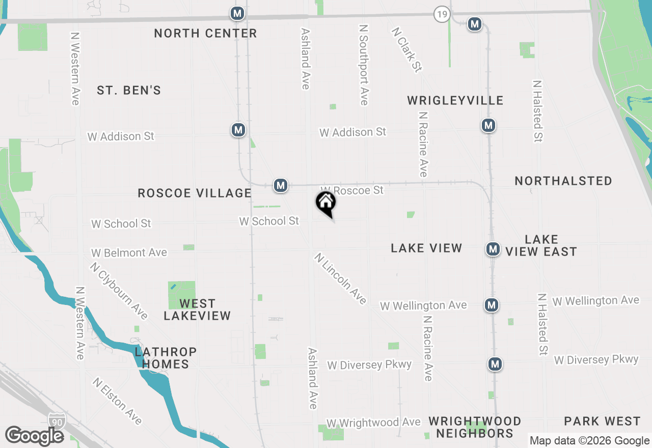 Map of 1527 W School Street #1, Chicago, IL 60657