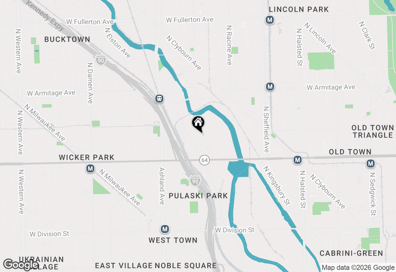 Map of 1686 N Ada Street, Chicago, IL 60642