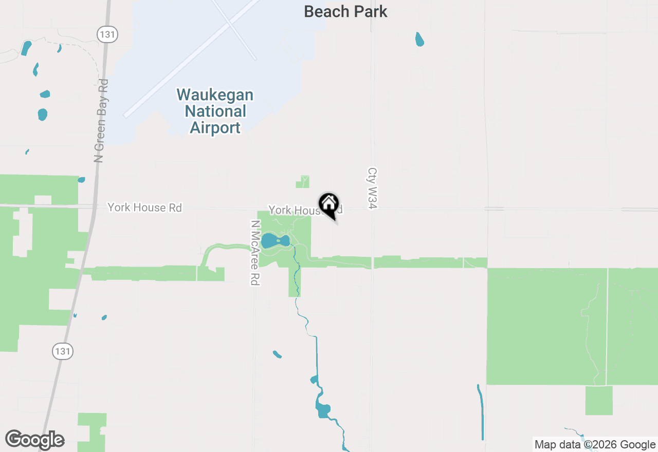 Map of 3146 E Newcastle Court, Waukegan, IL 60087