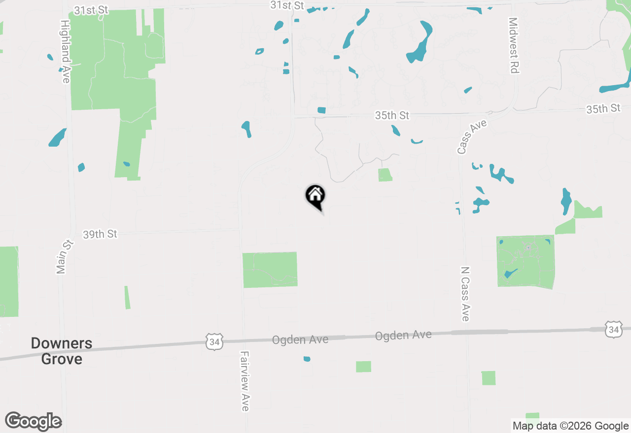 Map of 130 39th Street, Downers Grove, IL 60515