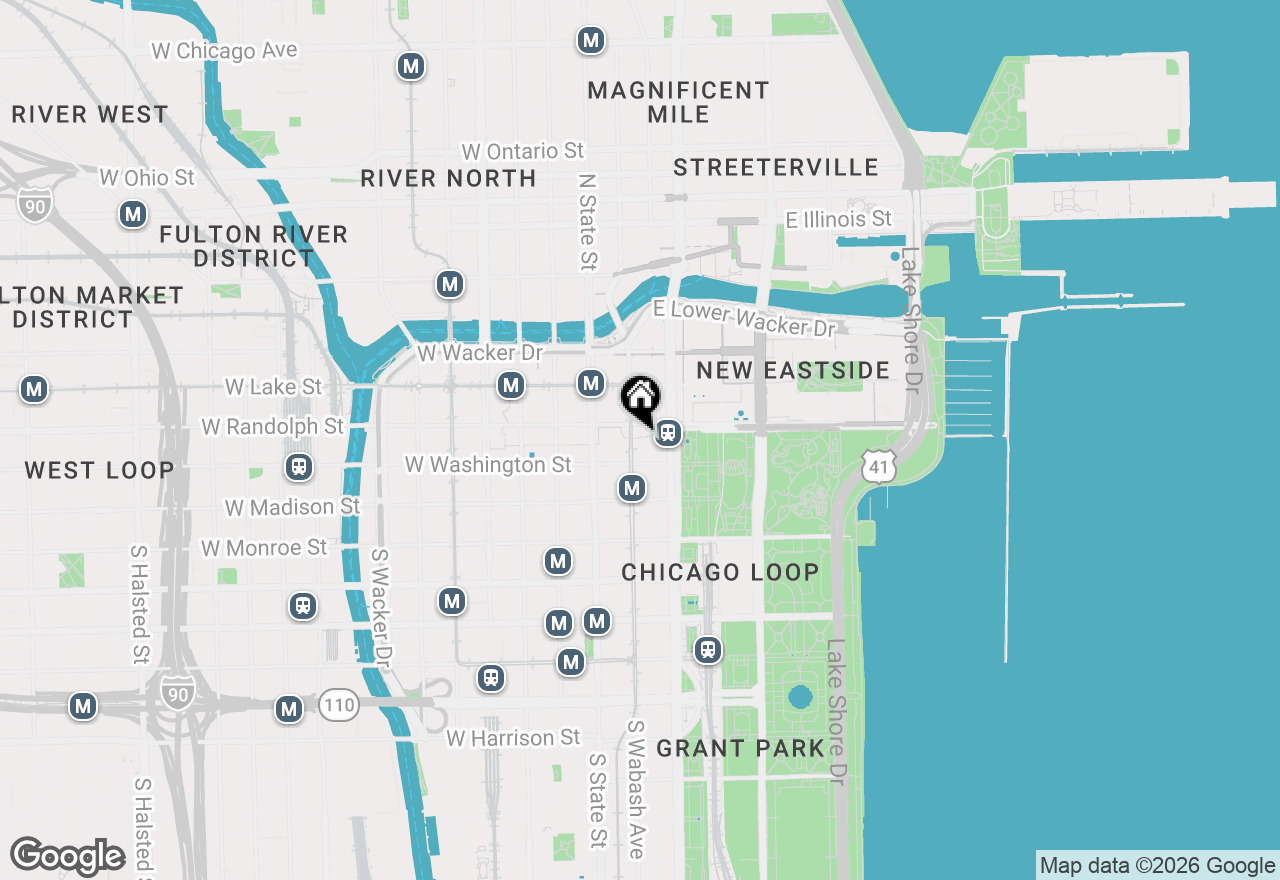 Map of 130 N Garland Court #2504, Chicago, IL 60602