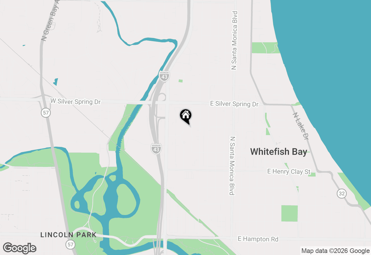 Map of 321 W Birch Ave, Glendale, WI 53217