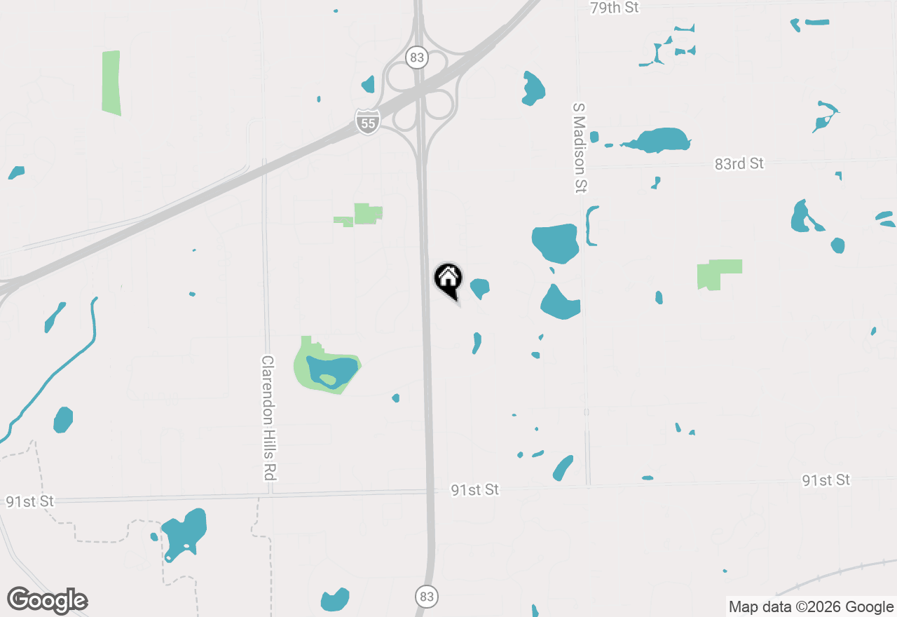 Map of 8601 S Meadowbrook Drive, Burr Ridge, IL 60527