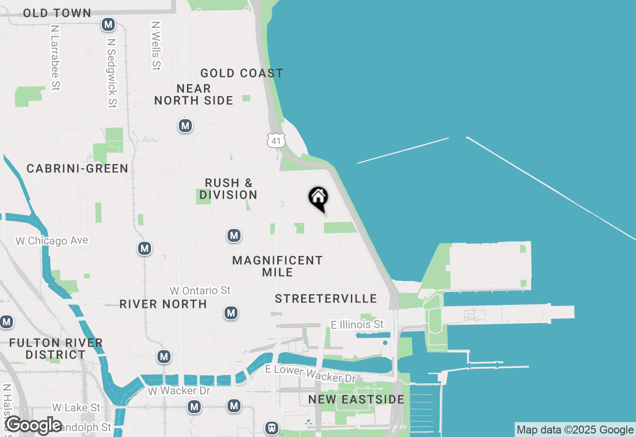 Map of 222 E Pearson Street #905, Chicago, IL 60611