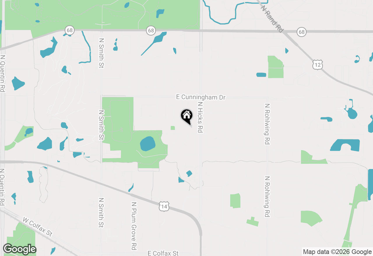 Map of 309 E Russet Way, Palatine, IL 60067