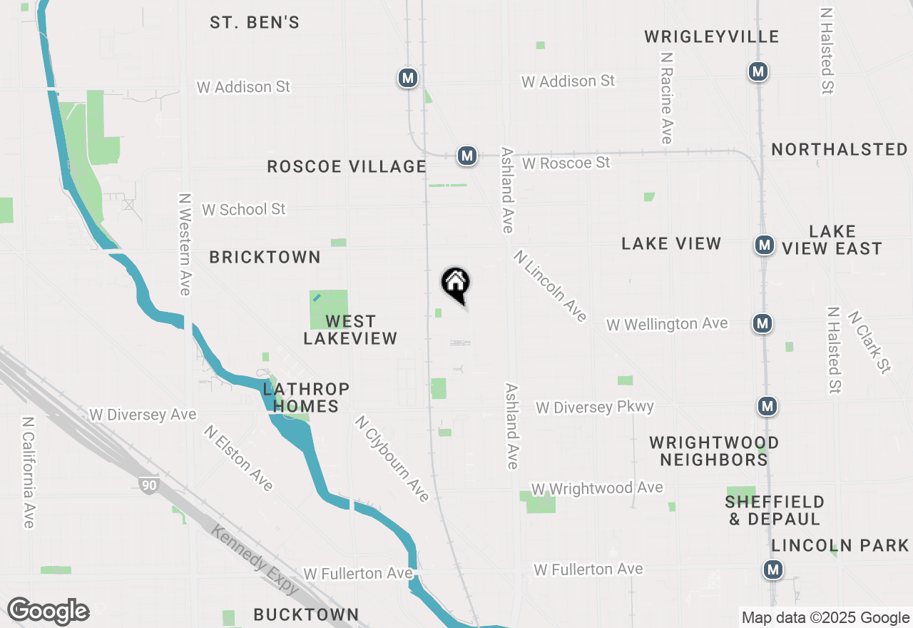 Map of 1721 W Nelson Street #CH2, Chicago, IL 60657