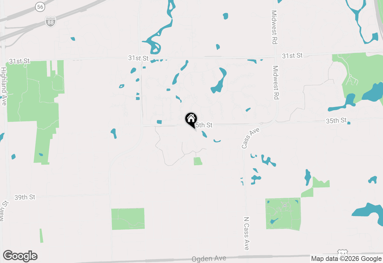 Map of 119 Saddle Brook Drive, Oak Brook, IL 60523