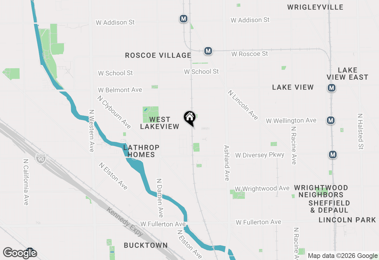 Map of 2939 N Honore Street #C, Chicago, IL 60657