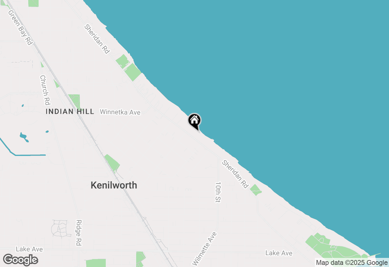 Map of 233 Sheridan Road, Kenilworth, IL 60043