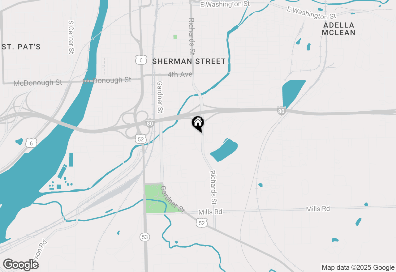 Map of 302 Oscar Avenue, Joliet, IL 60433