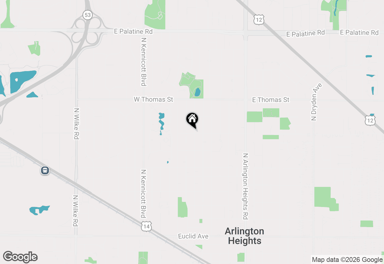 Map of 404 W Olive Street, Arlington Heights, IL 60004