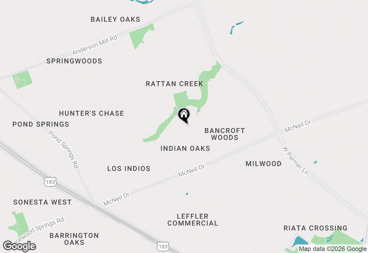 Map of 7302 Potters Trl, Austin, TX 78729