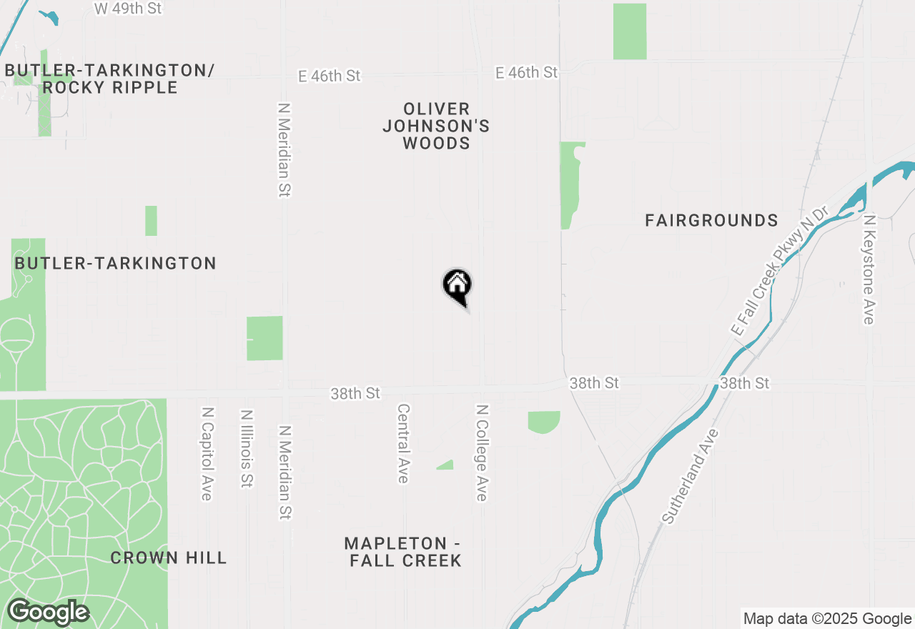 Map of 3970 Broadway Street, Indianapolis, IN 46205