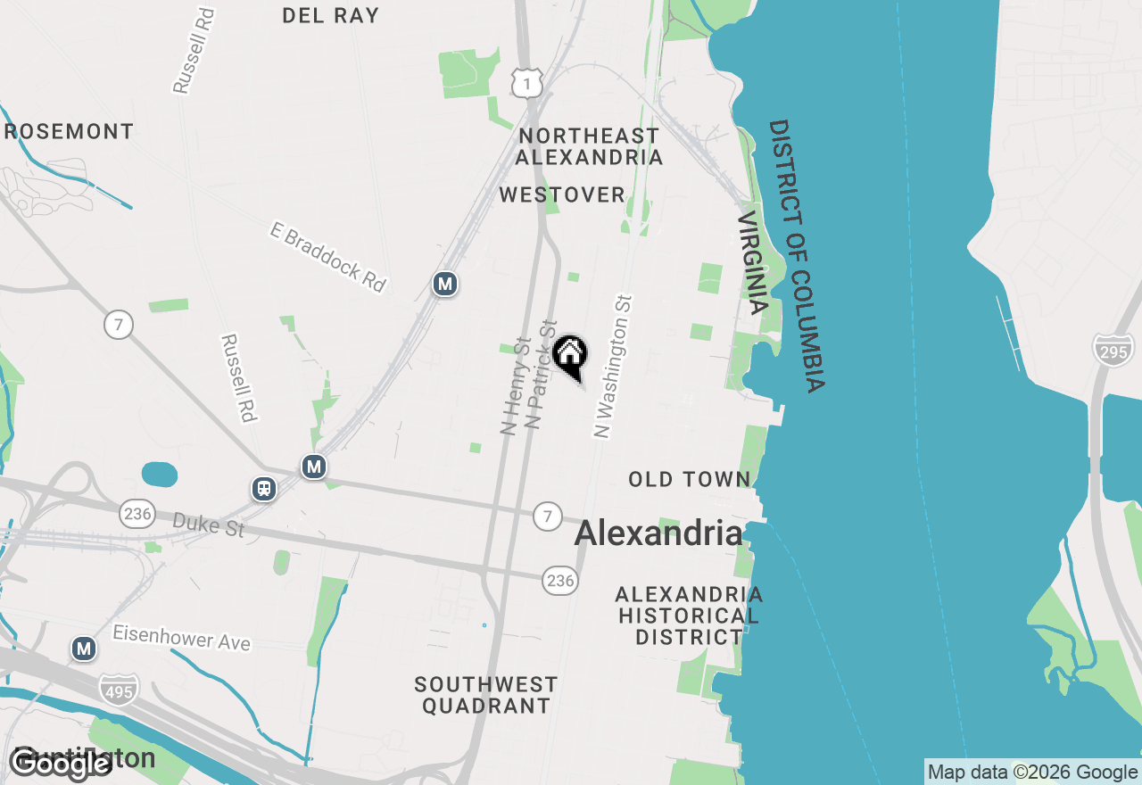 Map of 815 Oronoco Street, Alexandria, VA 22314