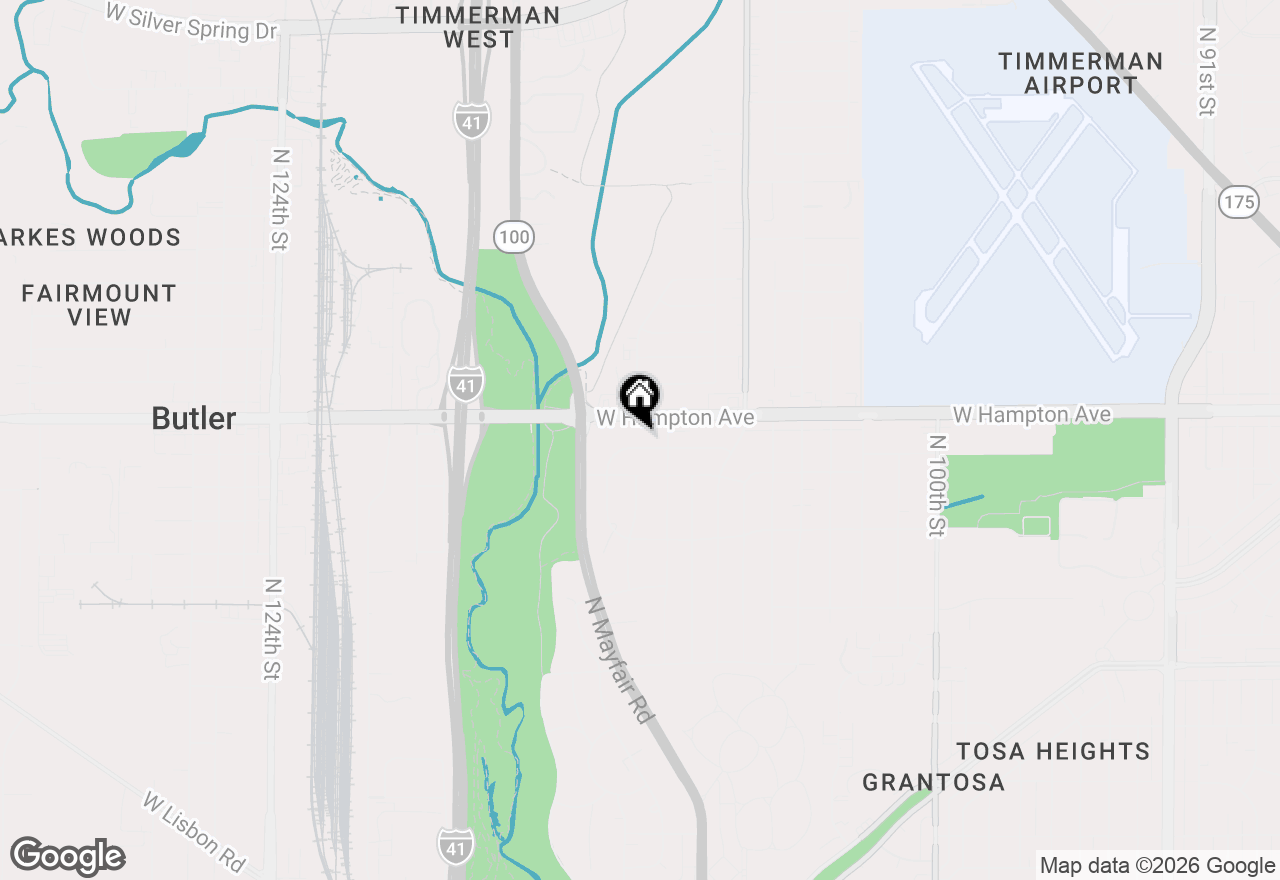 Map of 11036 W Derby Ave, Wauwatosa, WI 53225