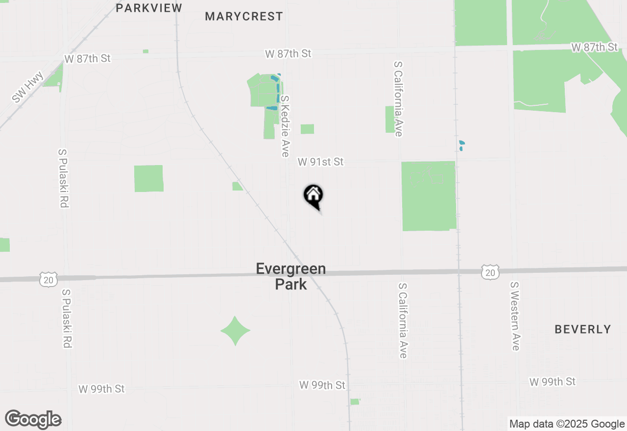 Map of 9258 S Albany Avenue, Evergreen Park, IL 60805