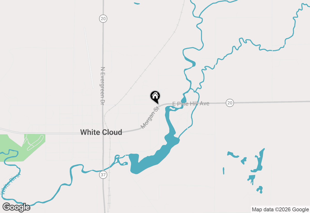 Map of 1578 E Pine Hill Avenue, White Cloud, MI 49349