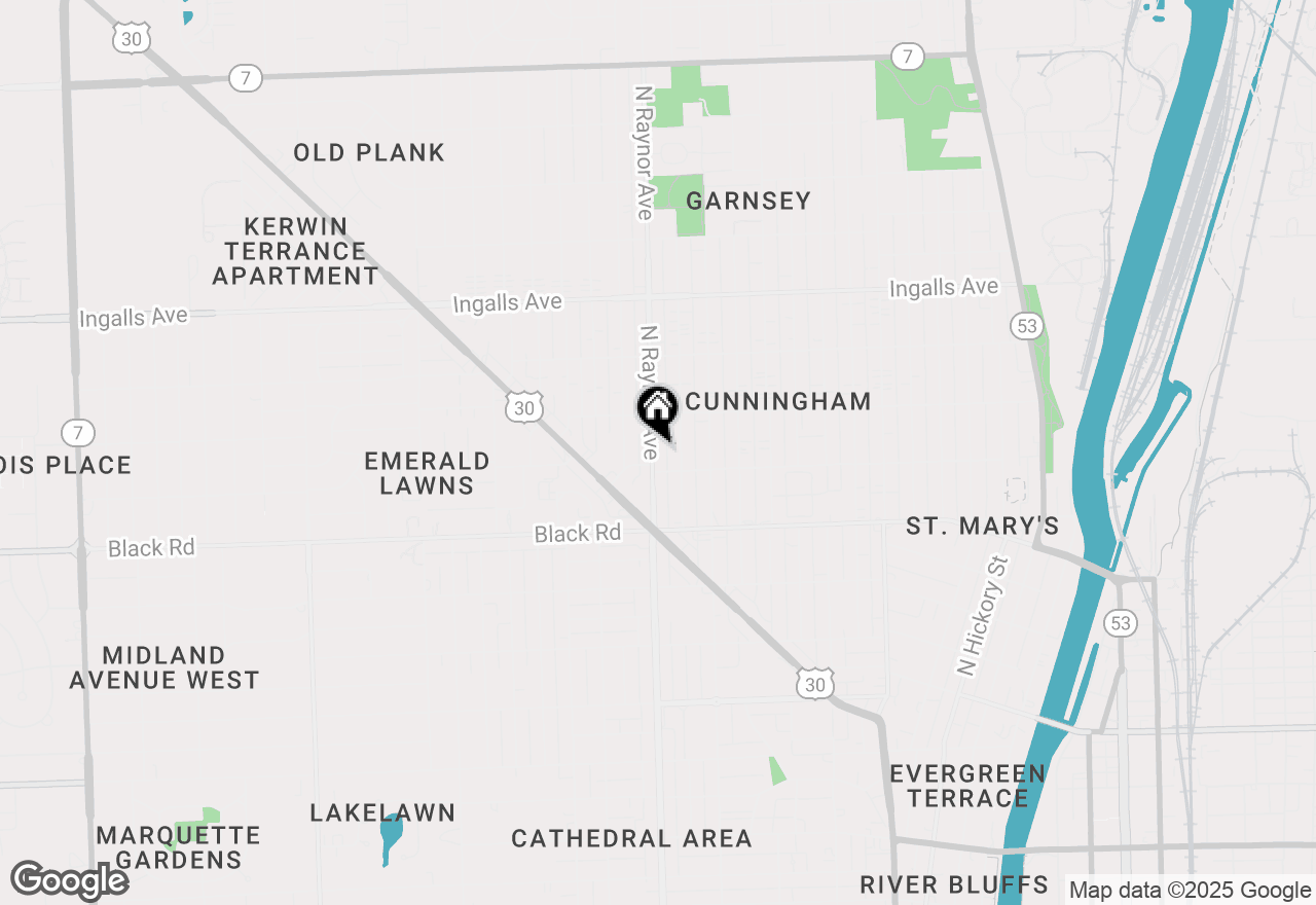 Map of 908 N Raynor Avenue, Joliet, IL 60435