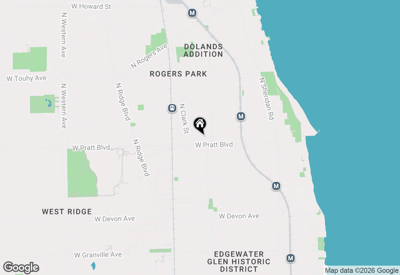 Map of 1643 W Farwell Avenue #1N, Chicago, IL 60626