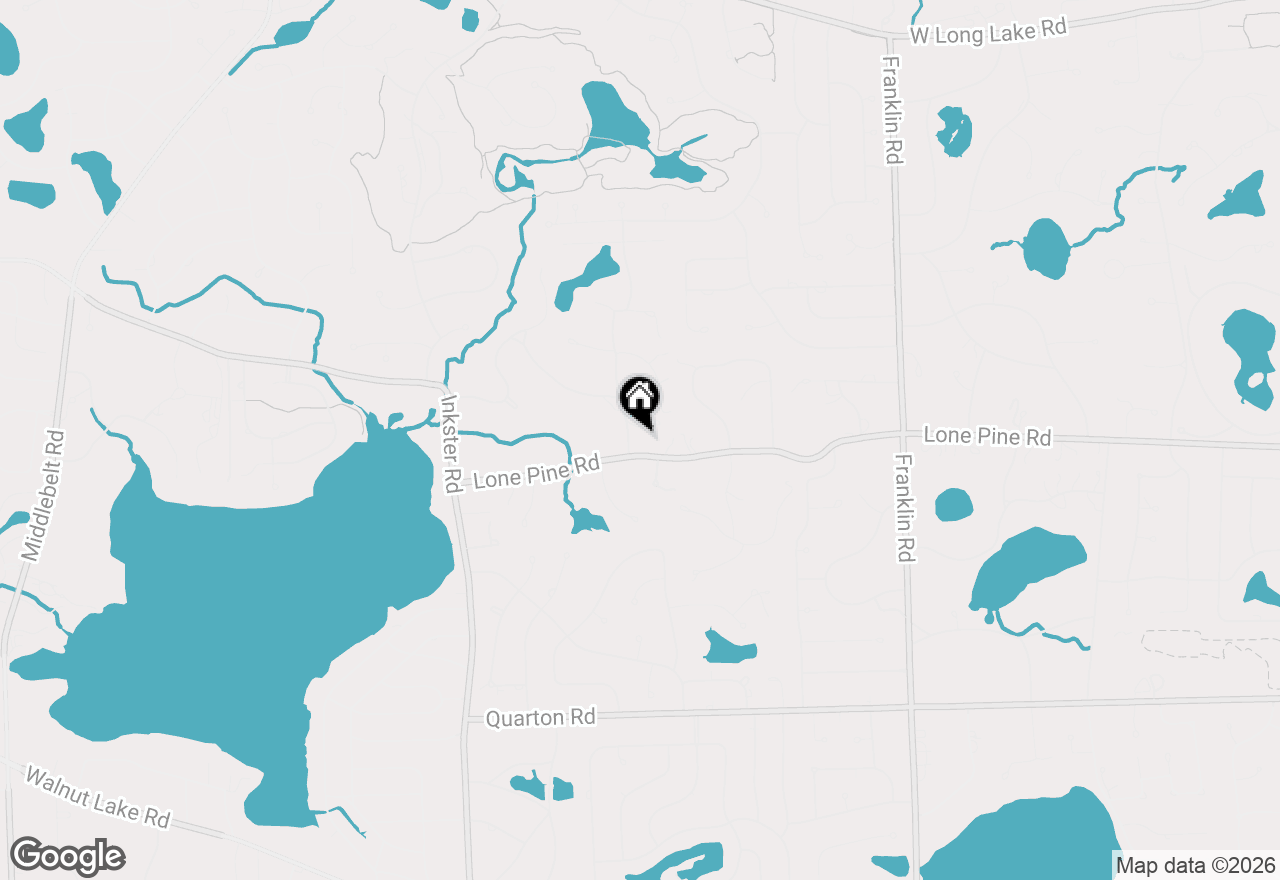 Map of 1830 Lone Pine Road, Bloomfield Hills, MI 48302