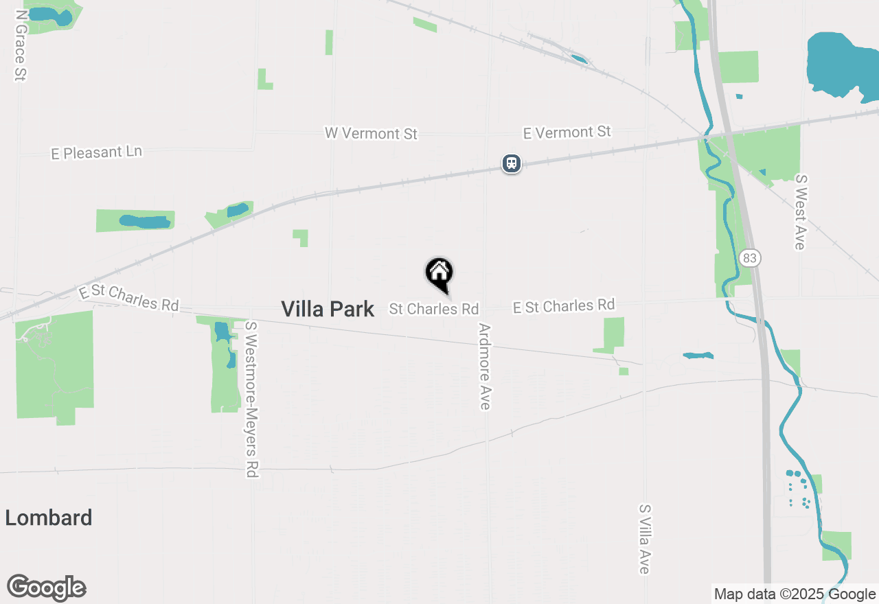 Map of 82 W St Charles Road #A, Villa Park, IL 60181