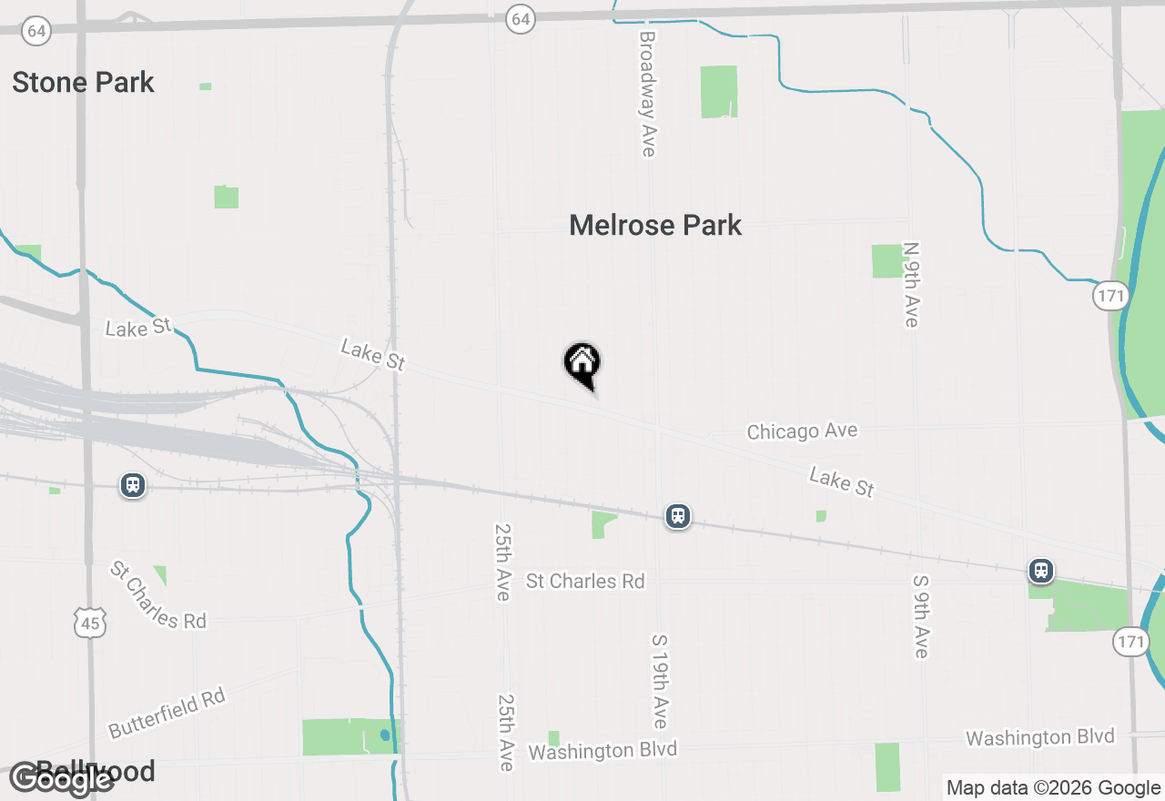 Map of 805 N 22nd Avenue #1, Melrose Park, IL 60160