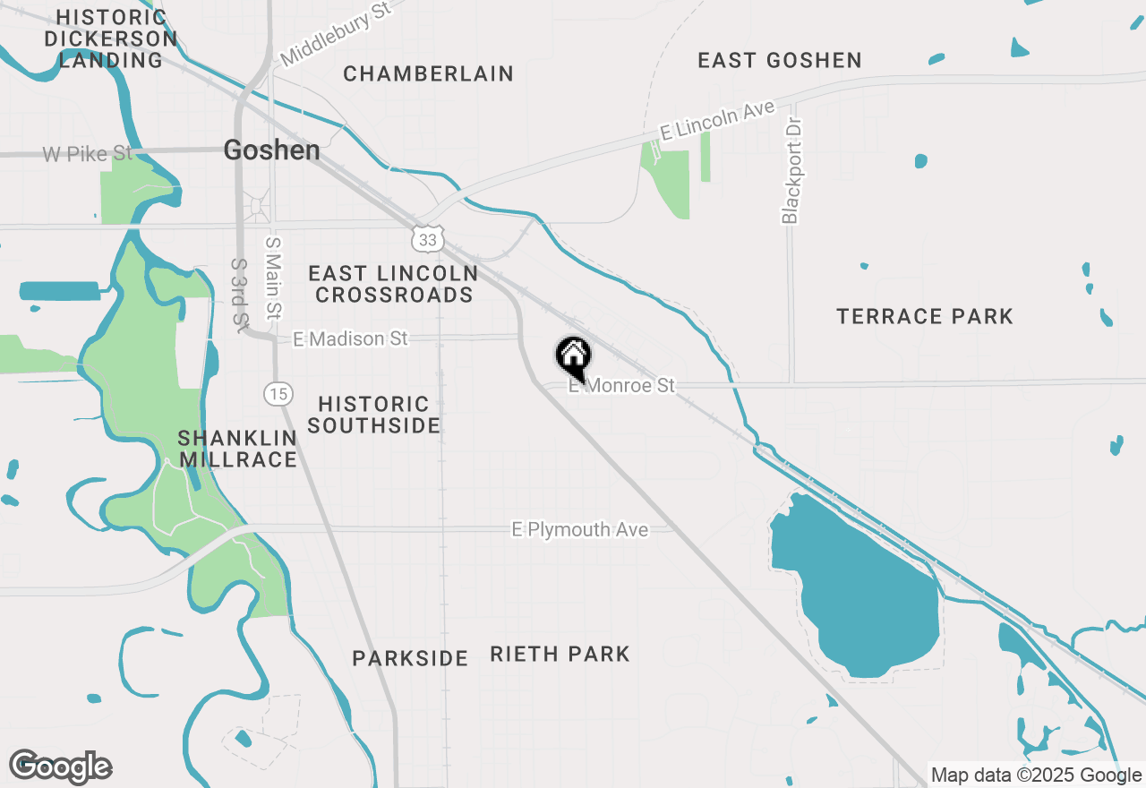 Map of 1010 E Monroe Street, Goshen, IN 46528