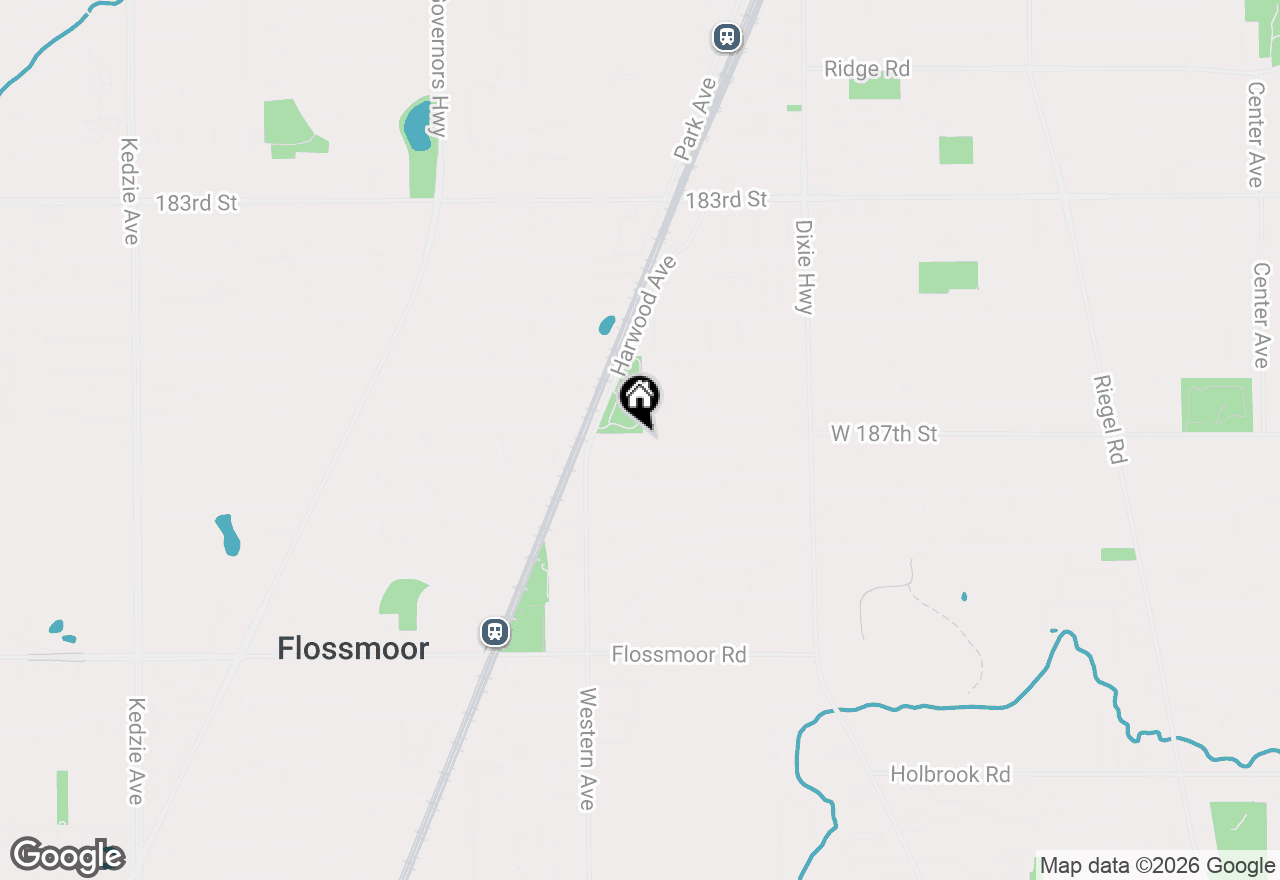 Map of 2303 Hutchison Road, Flossmoor, IL 60422