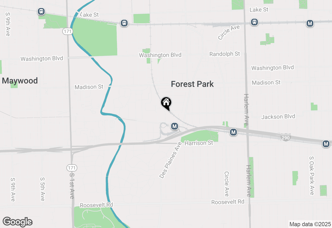 Map of 605 Grove Lane, Forest Park, IL 60130