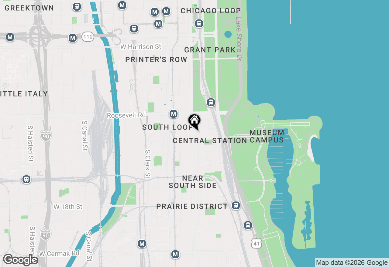 Map of 1305 S Michigan Avenue #1702, Chicago, IL 60605