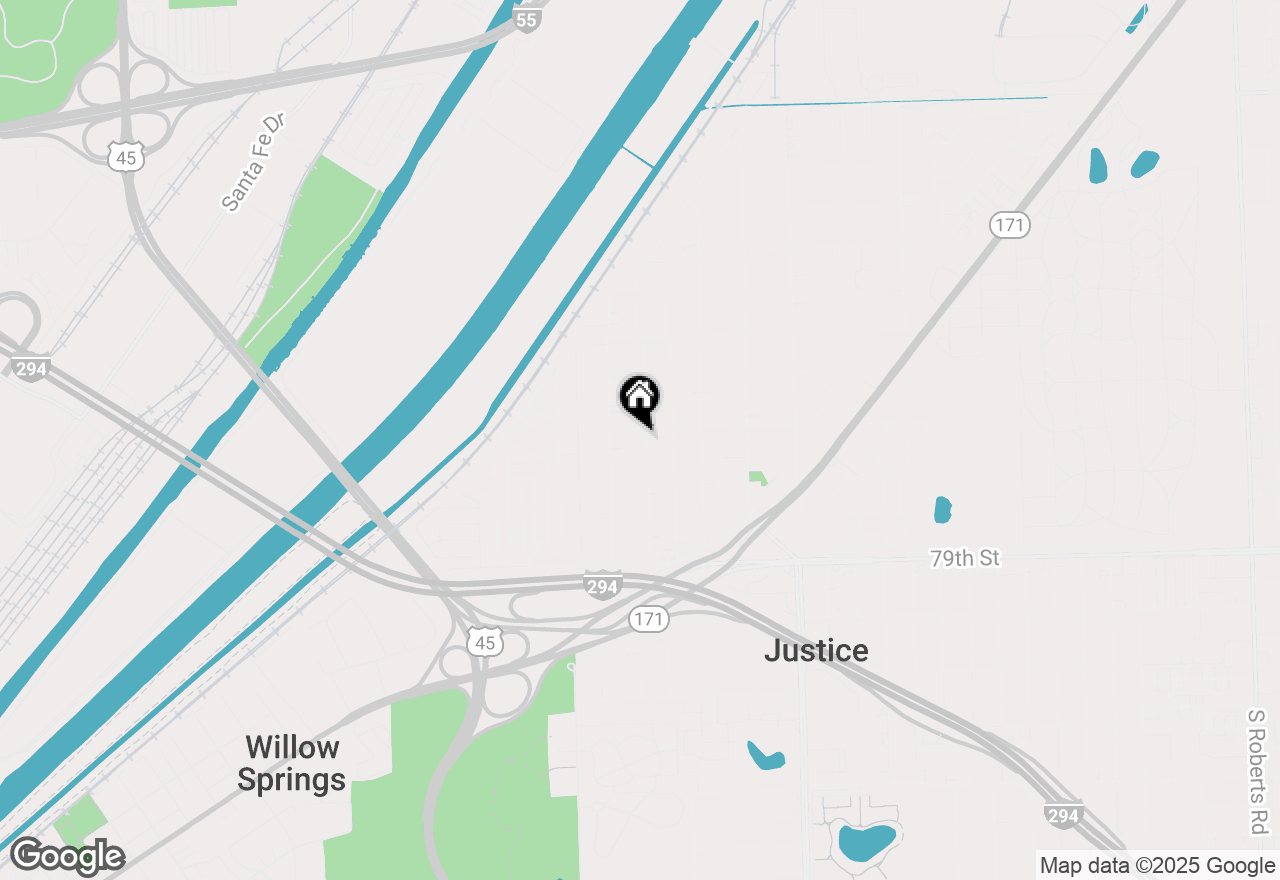 Map of 7712 Cronin Avenue, Justice, IL 60458
