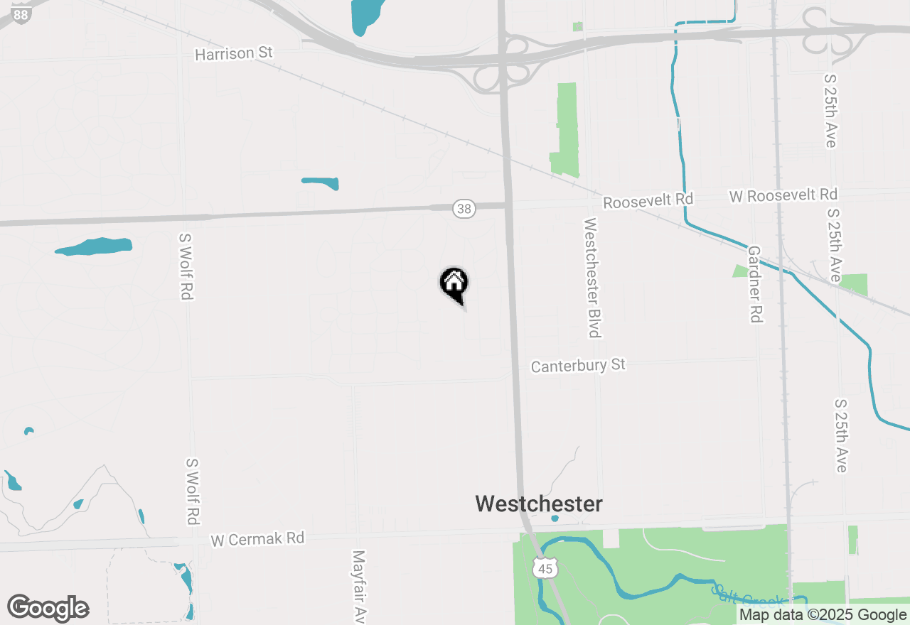 Map of 10531 Camelot Street, Westchester, IL 60154