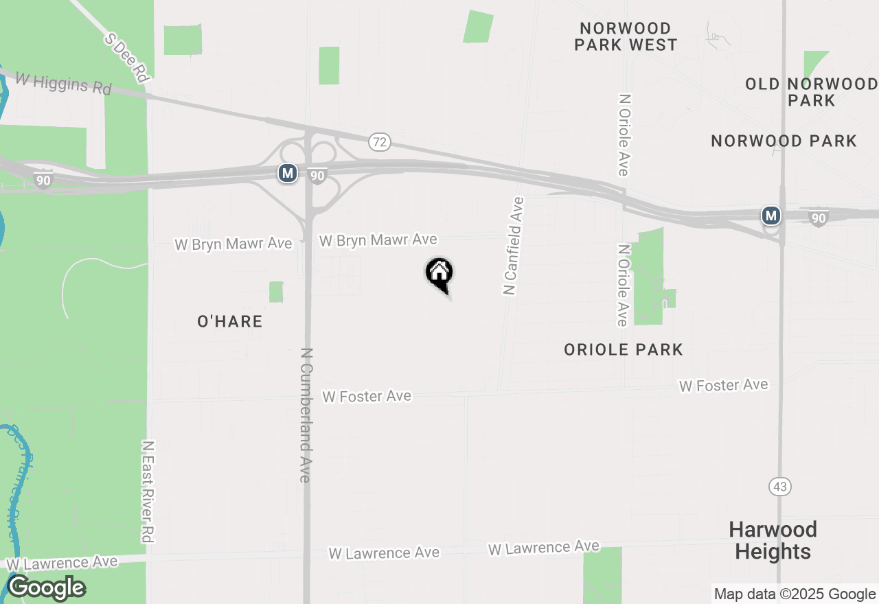 Map of 8040 W Balmoral Avenue, Norwood Park Township, IL 60631