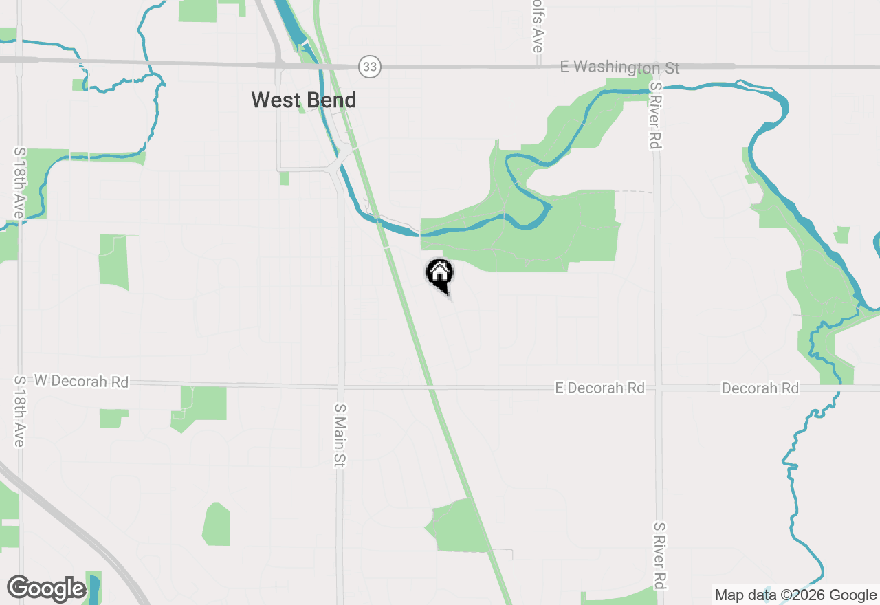 Map of 649 S Indiana Ave, West Bend, WI 53095