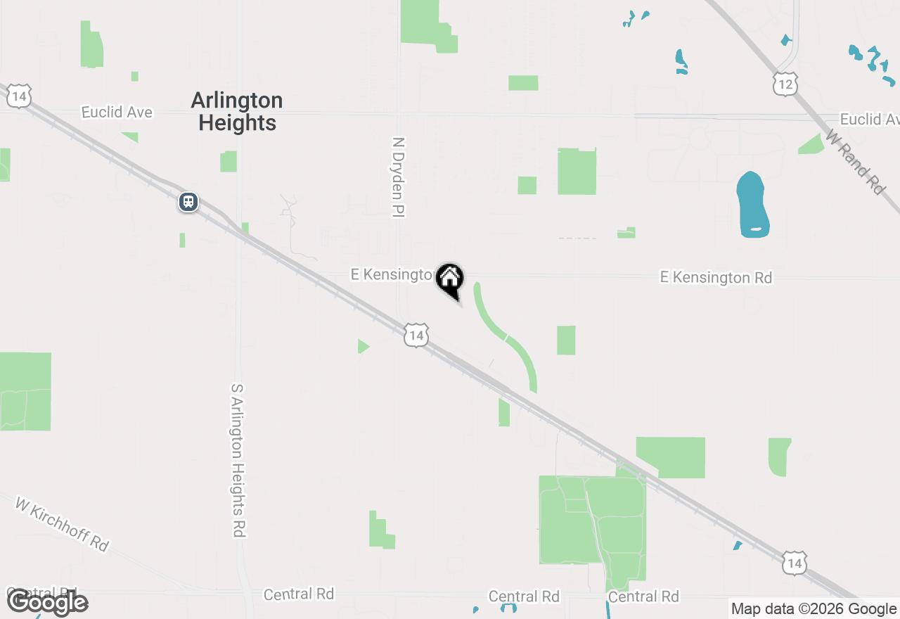 Map of 1216 E Mayfair Road, Arlington Heights, IL 60004